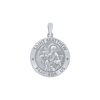 Sterling Silver Round Saint Matthew Medallion (5/8 inch - 1 inch)