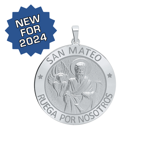 Sterling Silver Round San Mateo Medallion (5/8 inch - 1 inch)