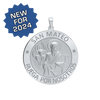 Sterling Silver Round San Mateo Medallion (5/8 inch - 1 inch)