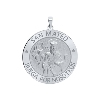 Sterling Silver Round San Mateo Medallion (5/8 inch - 1 inch)