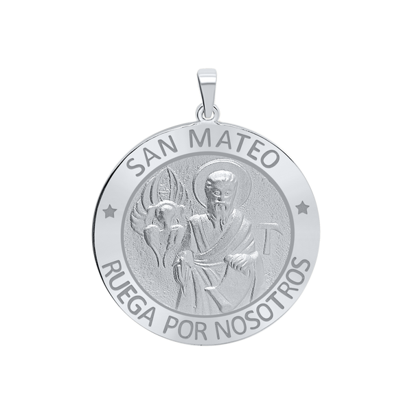 Sterling Silver Round San Mateo Medallion (5/8 inch - 1 inch)