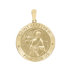 14K Gold Round Saint Matthew Medallion (5/8 inch - 1 inch)