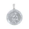 Sterling Silver Round Saint Matthew Medallion (5/8 inch - 1 inch)