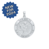 Sterling Silver Round San Lucas Medallion (3/4 inch)