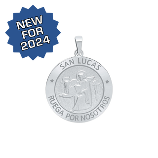 Sterling Silver Round San Lucas Medallion (3/4 inch)