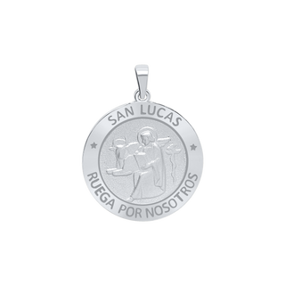 Sterling Silver Round San Lucas Medallion (3/4 inch)