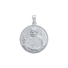 Sterling Silver Round Pope John Paul Medallion (5/8 inch - 1 inch)