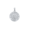 Sterling Silver Round Saint Florian Medallion (5/8 inch - 1 inch)