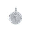 Sterling Silver Round Saint Florian Medallion (5/8 inch - 1 inch)