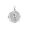 Sterling Silver Round Saint Edward Medallion (3/4 inch)