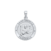 Sterling Silver Round Saint Thomas Medallion (3/4 inch)