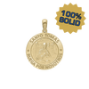 14K Gold Round Santo Tomás Medallion (3/4 inch)