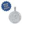 Sterling Silver Round Santo Tomás Medallion (3/4 inch)