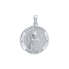 Sterling Silver Round Saint Gabriel Medallion (3/4 inch)