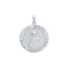 Sterling Silver Round San Gabriel Medallion (3/4 inch)