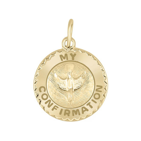 Gold-Filled Round Confirmation Medallion (3/4 inch)