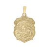 14K Gold Saint Michael Shield Medallion (5/8 inch - 1 inch)