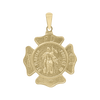 14K Gold Saint Florian Shield Medallion (5/8 inch - 1 inch)