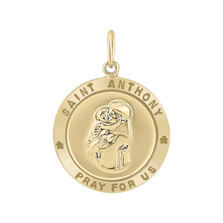 Gold-Filled Round Saint Anthony Medallion (1 inch)