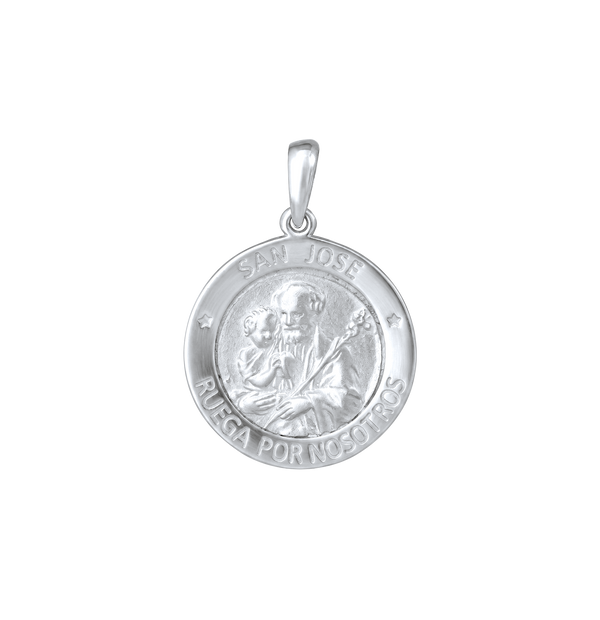 Sterling Silver Round San Jose Medallion (5/8 inch - 1 inch)