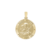 14K Gold Round Saint Joseph Medallion (5/8 inch - 1 inch)