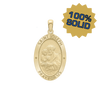 14K Gold Oval Saint Joseph Medallion (3/4 inch - 7/8 inch)