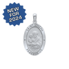 Sterling Silver Oval Saint Joseph Medallion (3/4 inch - 7/8 inch)