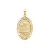 14K Gold Oval Saint Joseph Medallion (3/4 inch - 7/8 inch)