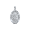 Sterling Silver Oval Saint Joseph Medallion (3/4 inch - 7/8 inch)