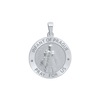 Sterling Silver Round Infant of Prague Medallion (3/4 inch)