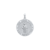 Sterling Silver Round San Judas Tadeo Medallion (3/4 inch - 1 inch)