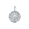 Sterling Silver Round Saint Jude Thaddeus Medallion (3/4 inch - 1 inch)