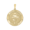 14K Gold Round Saint Jude Thaddeus Medallion (3/4 inch - 1 inch)