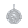 Sterling Silver Round Saint Jude Thaddeus Medallion (3/4 inch - 1 inch)