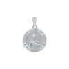 Sterling Silver Round Sacred Heart of Jesus Medallion (5/8 inch - 1 inch)