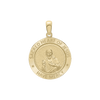 14K Gold Round Sacred Heart of Jesus Medallion (5/8 inch - 1 inch)