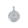 Sterling Silver Round Sacred Heart of Jesus Medallion (5/8 inch - 1 inch)