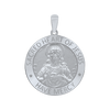 Sterling Silver Round Sacred Heart of Jesus Medallion (5/8 inch - 1 inch)