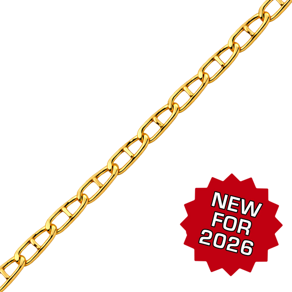 Bulk / Spooled Mariner Chain in 14K Gold-Filled (2.00 mm - 2.50 mm)