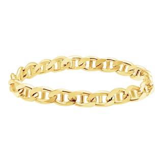 Mariner Chain Ring in 14K Yellow Gold (Sizes 4-12) (2.2 mm - 3.7 mm)