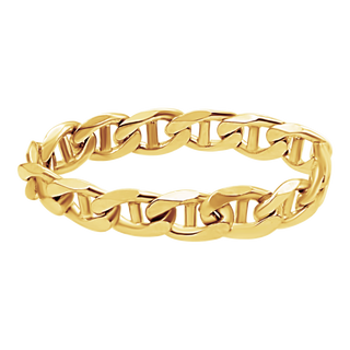 Mariner Chain Ring in 14K Yellow Gold (Sizes 4-12) (2.2 mm - 3.7 mm)