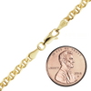 Finished Mariner Curb Necklace in 18K Yellow Gold (2.60 mm - 3.70 mm)