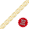 Bulk / Spooled Semi-Solid Mariner Chain in 14K Yellow Gold (3.00 mm)