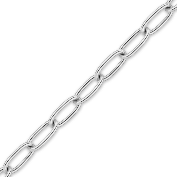 Bulk / Spooled Medium Elongated Cable Chain in Sterling Silver (1.80 mm - 5.40 mm)