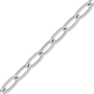 Bulk / Spooled Medium Elongated Cable Chain in Sterling Silver (1.60 mm - 5.40 mm)