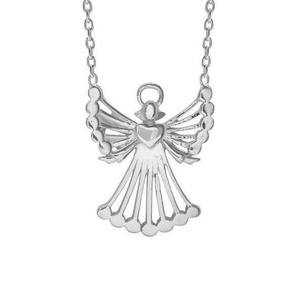 Angel Necklace in Sterling Silver (18 x 14 mm)