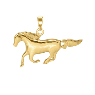 Galloping Horse Charm in Sterling Silver (33 x 20 mm)