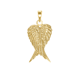 Angel Wings Charm in Sterling Silver (37 x 17mm)