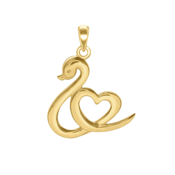 Swan Charm in Sterling Silver (22 x 24mm)