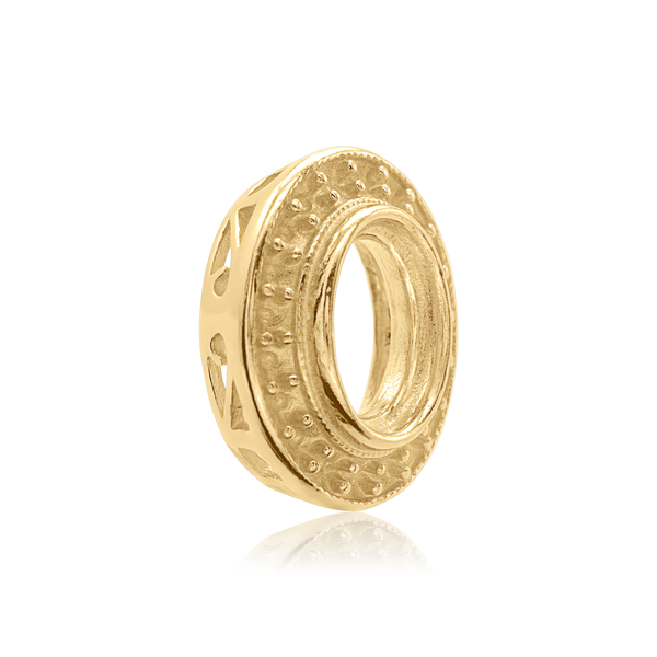 Oval Halo Slide Pendant in 14K Gold (6.00 x 4.00 mm - 12.00 x 10.00 mm)